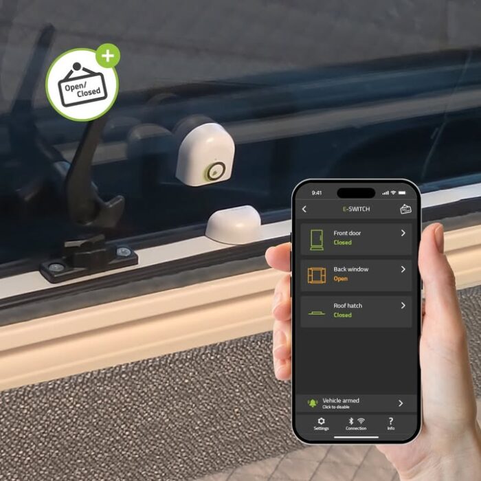 E-Switch von E-Trailer ist dein smarter Einbruchalarm für Wohnmobile & Wohnwagen! 🚐

Die kabellosen Sensoren registrieren sofort, wenn eine Tür, ein Fenster oder eine Dachluke geöffnet wird – und schicken dir eine Benachrichtigung aufs Smartphone. So weißt du jederzeit, ob dein Fahrzeug sicher ist.

Ob beim Schlafen oder unterwegs – E-Switch gibt dir das gute Gefühl, dass alles unter Kontrolle ist! 🏕️✨

#e-trailer #etrailer #campinggear #smartcamper #smartsystem #movera #moveonwithmovera #moverabringtdichweiter